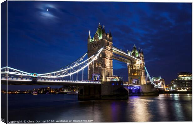 Tower Bridge in London Canvas Print by Chris Dorney