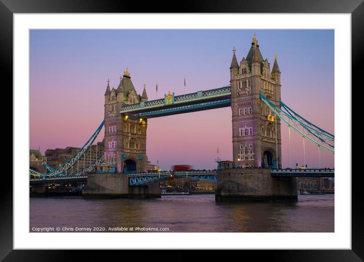Tower Bridge in London Framed Mounted Print by Chris Dorney