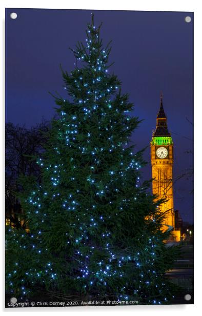 Christmas in London Acrylic by Chris Dorney