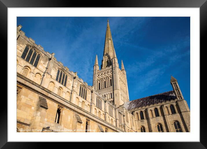 Norwich Cathedral Framed Mounted Print by Chris Dorney