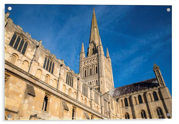 Norwich Cathedral Acrylic by Chris Dorney