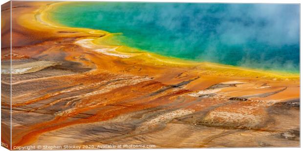 Grand Prismatic Spring - Yellowstone National Park Canvas Print by Stephen Stookey