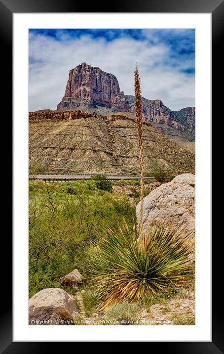 El Capitan Desert View - Texas Framed Mounted Print by Stephen Stookey