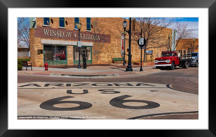 Standing on a Corner in Winslow Arizona Framed Mounted Print by Stephen Stookey