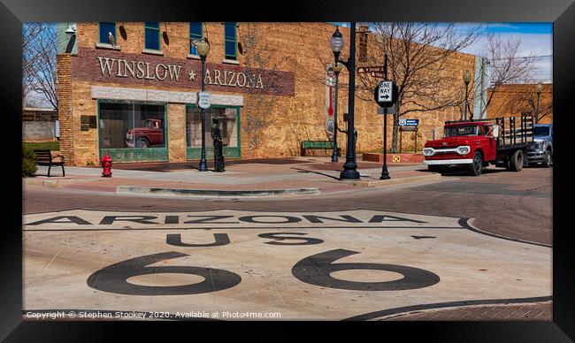Standing on a Corner in Winslow Arizona Framed Print by Stephen Stookey