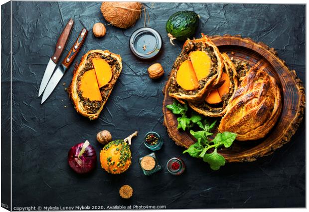 Wellington pumpkin,autumn food Canvas Print by Mykola Lunov Mykola