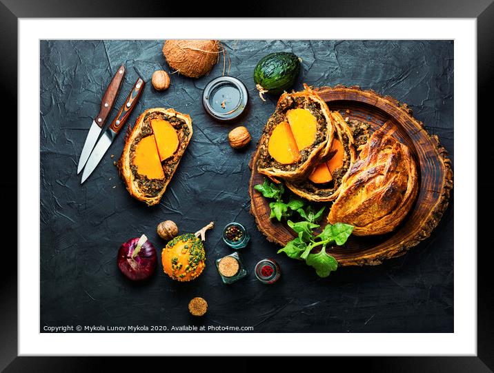 Wellington pumpkin,autumn food Framed Mounted Print by Mykola Lunov Mykola