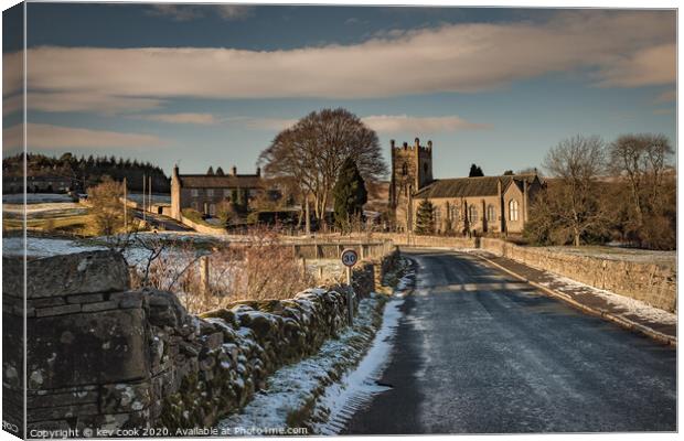 Winter in Langthwaite Canvas Print by kevin cook