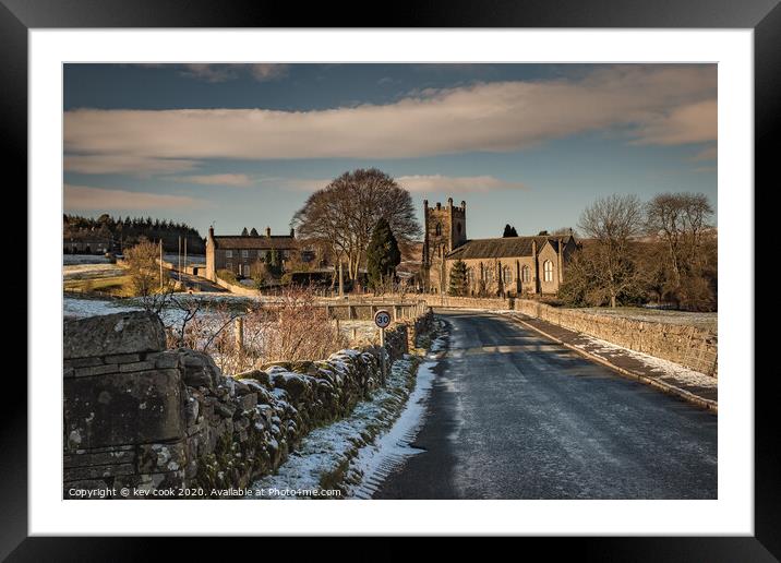 Winter in Langthwaite Framed Mounted Print by kevin cook
