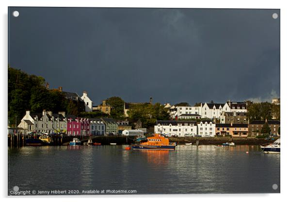 Portree Harbour, Isle of Skye Acrylic by Jenny Hibbert