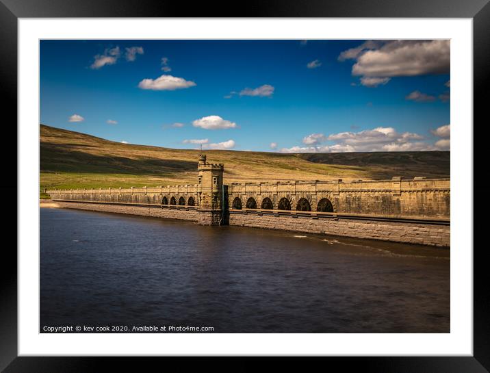 Scarhouse Dam Framed Mounted Print by kevin cook