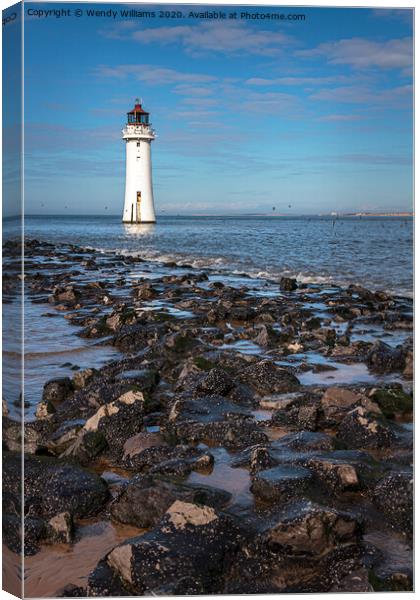 Perch Rock Lighthouse Canvas Print by Wendy Williams CPAGB