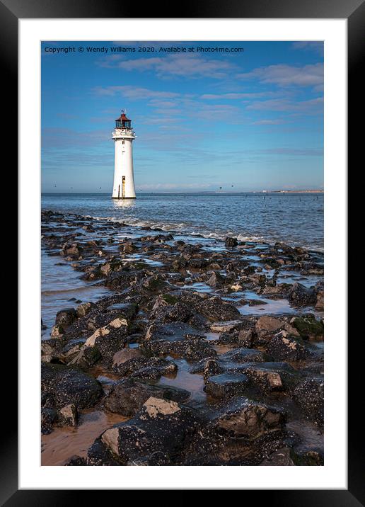 Perch Rock Lighthouse Framed Mounted Print by Wendy Williams CPAGB