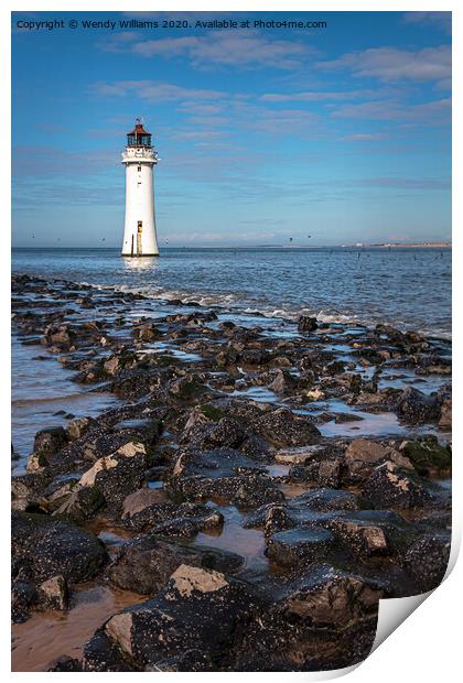 Perch Rock Lighthouse Print by Wendy Williams CPAGB
