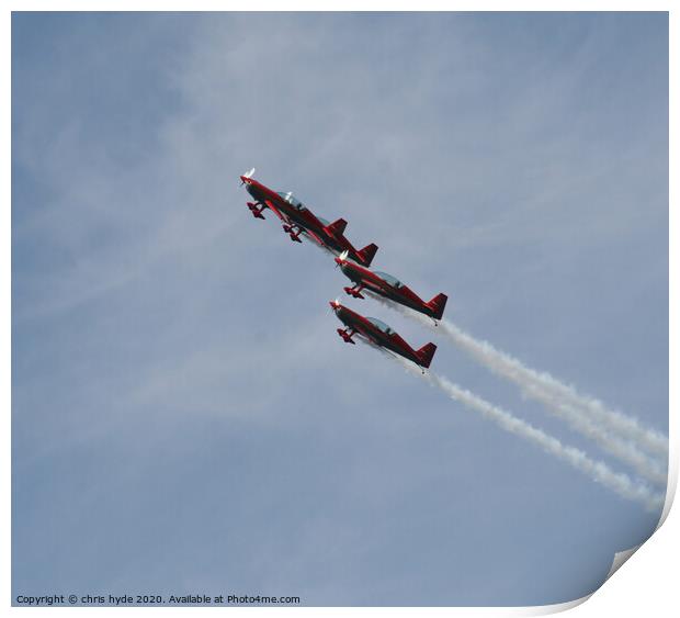 formation flying  Print by chris hyde