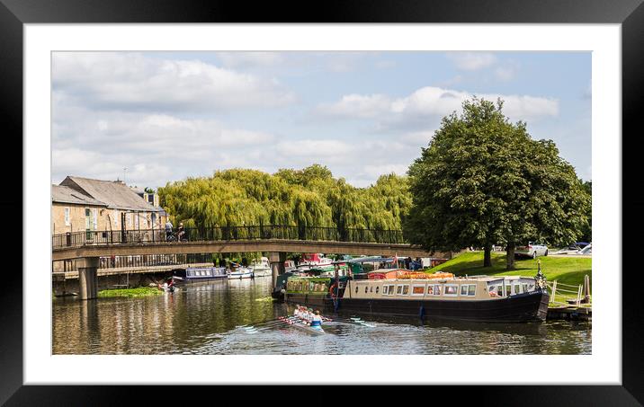 Boys rowing on the River Great Ouse Framed Mounted Print by Jason Wells