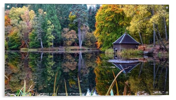 Loch Dunmore boathouse, Faskally Woods, Perthshire Acrylic by yvonne & paul carroll