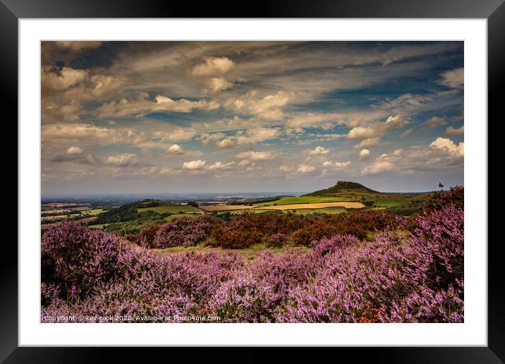 Roseberry heather Framed Mounted Print by kevin cook