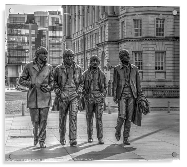 Bronze statues of The Beatles in Liverpool Acrylic by Peter Lovatt  LRPS