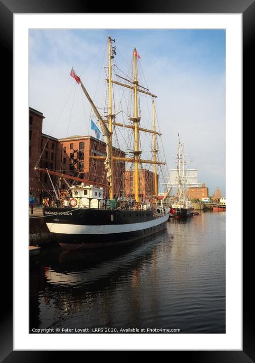 Albert Dock Tall Ships Framed Mounted Print by Peter Lovatt  LRPS