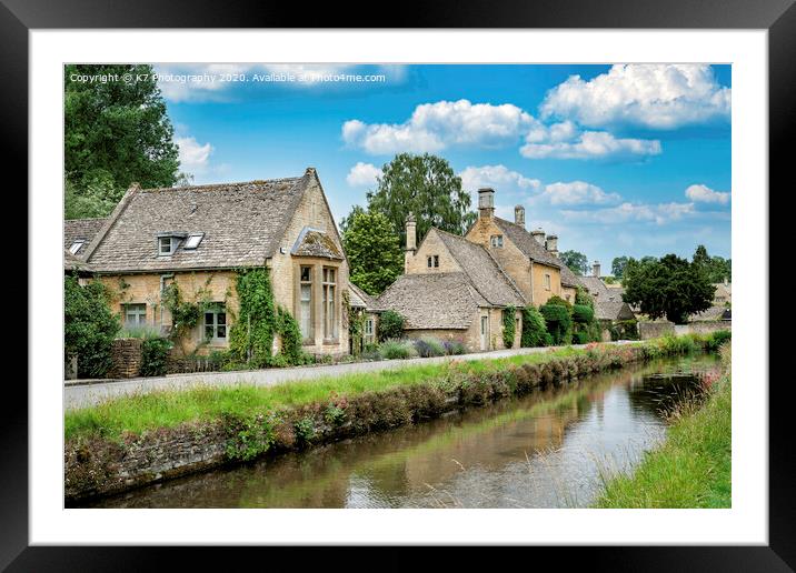 Cotswold Country - Lower Slaughter Framed Mounted Print by K7 Photography