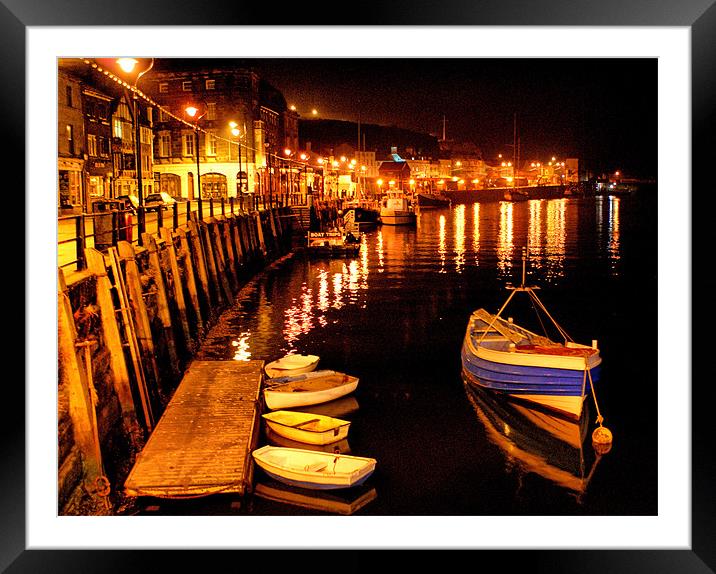 Whitby Harbour @ 4a.m. Framed Mounted Print by Sandi-Cockayne ADPS