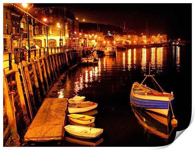 Whitby Harbour @ 4a.m. Print by Sandi-Cockayne ADPS