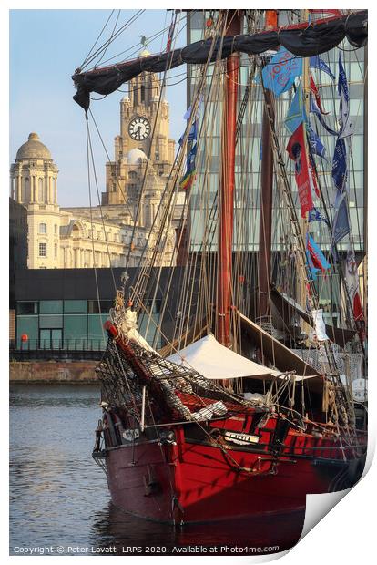 Liverpool Tall Ship Print by Peter Lovatt  LRPS