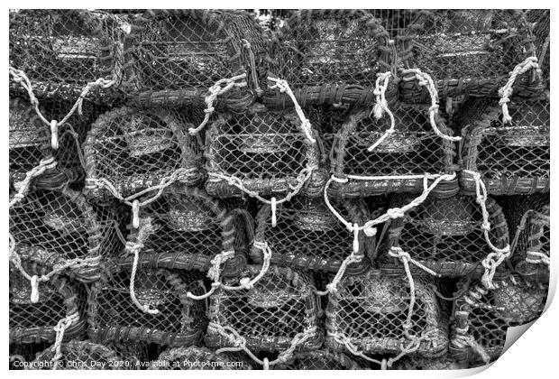 Lobster Pots Print by Chris Day