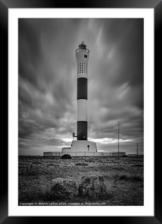 Dungeness Lighthouse Framed Mounted Print by Wayne Lytton