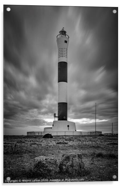 Dungeness Lighthouse Acrylic by Wayne Lytton