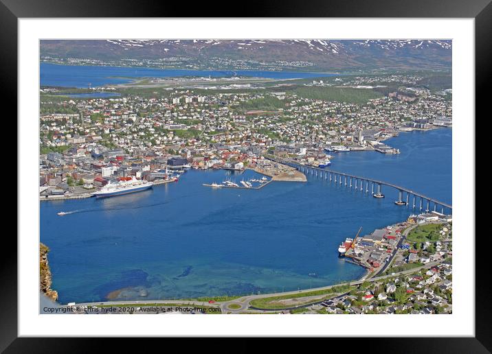 Tromso Norway Panorama Framed Mounted Print by chris hyde