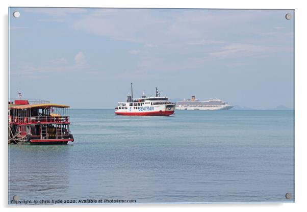 Kho Samui Ferry Acrylic by chris hyde