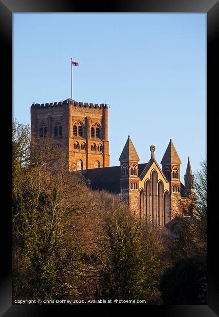 St Albans Cathdral Framed Print by Chris Dorney