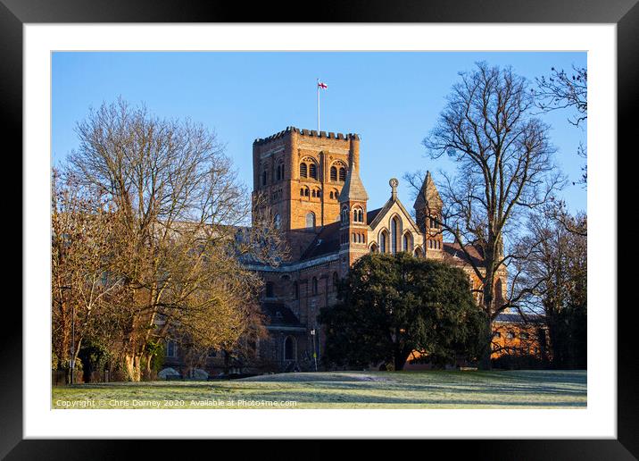 St. Albans Cathedral Framed Mounted Print by Chris Dorney