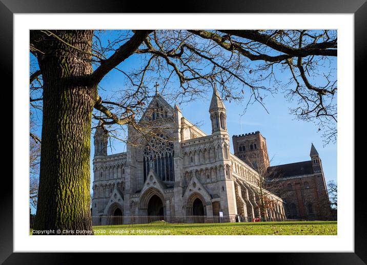 St. Albans Cathedral Framed Mounted Print by Chris Dorney