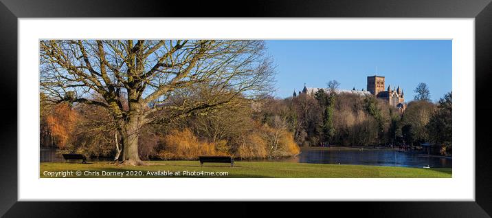 St. Albans Panorama Framed Mounted Print by Chris Dorney