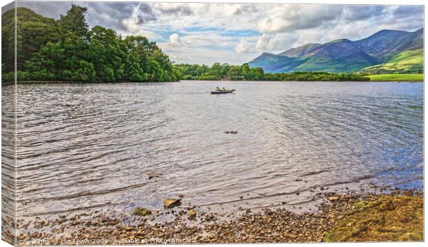 Paddling Over Derwentwater Canvas Print by Ian Lewis