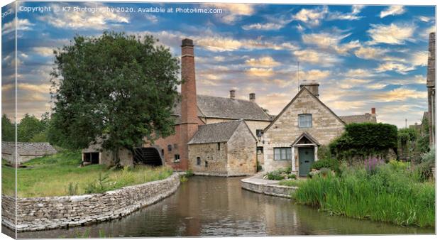 The Old Mill, Lower Slaughter, Cotswolds. Canvas Print by K7 Photography