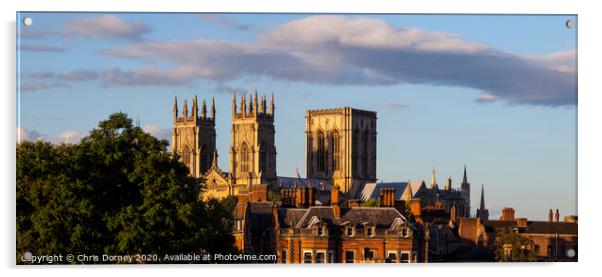 View of York Minster Acrylic by Chris Dorney