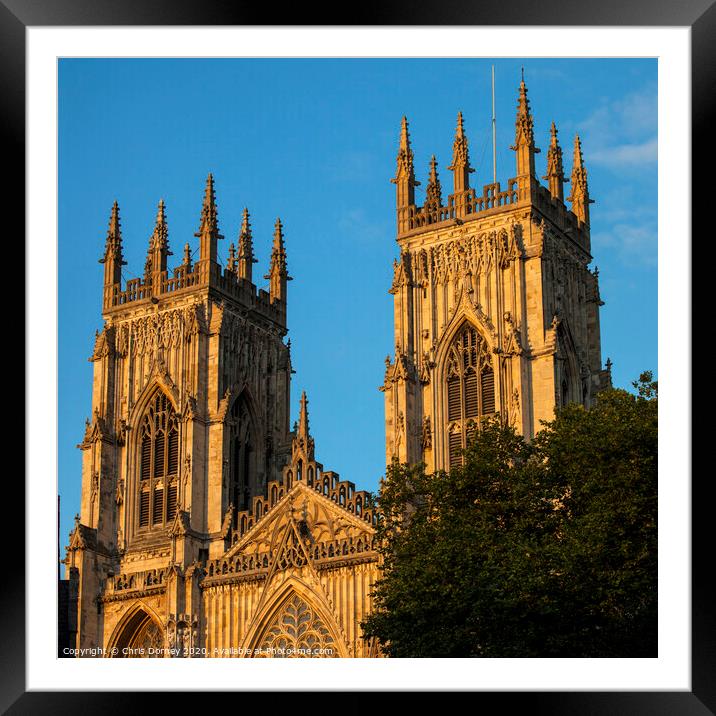 York Minster Framed Mounted Print by Chris Dorney