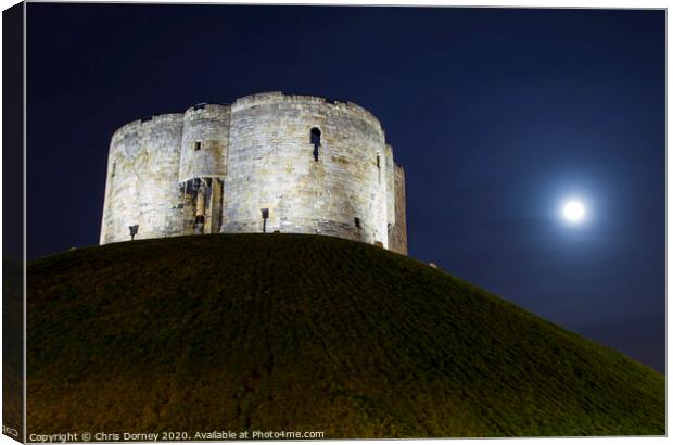 Clifford's Tower in York Canvas Print by Chris Dorney