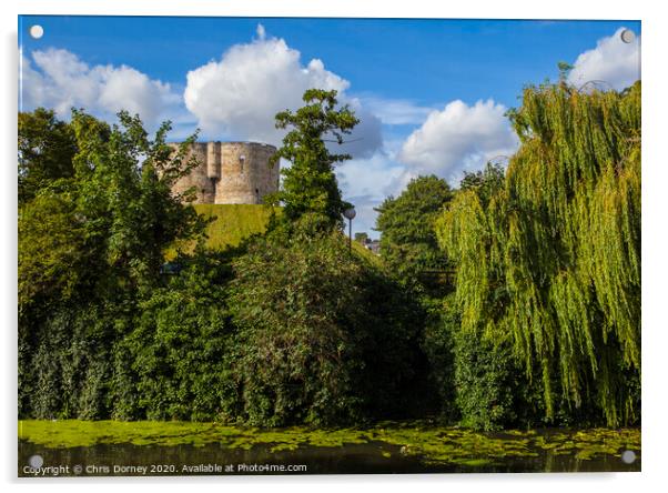 Clifford's Tower and the River Ouse in York Acrylic by Chris Dorney