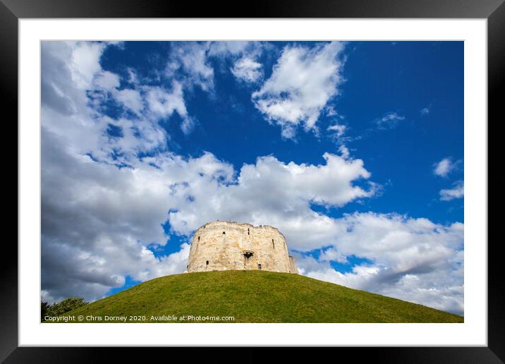 Clifford's Tower in York Framed Mounted Print by Chris Dorney