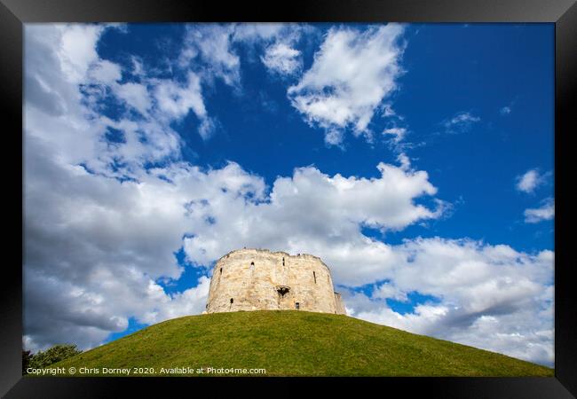 Clifford's Tower in York Framed Print by Chris Dorney