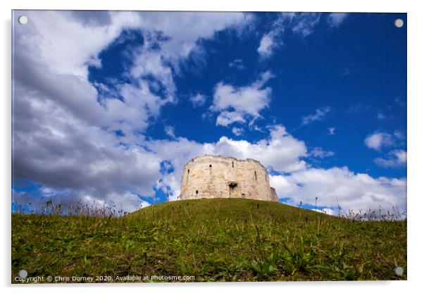 Clifford's Tower in York Acrylic by Chris Dorney