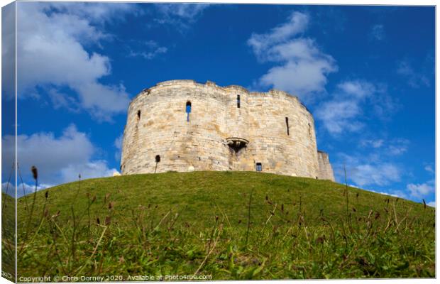 Clifford's Tower in York Canvas Print by Chris Dorney