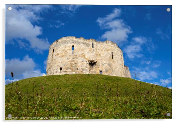 Clifford's Tower in York Acrylic by Chris Dorney