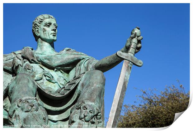 Constantine the Great Statue in York Print by Chris Dorney