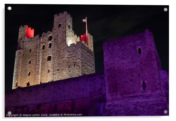  Rochester Castle Acrylic by Wayne Lytton